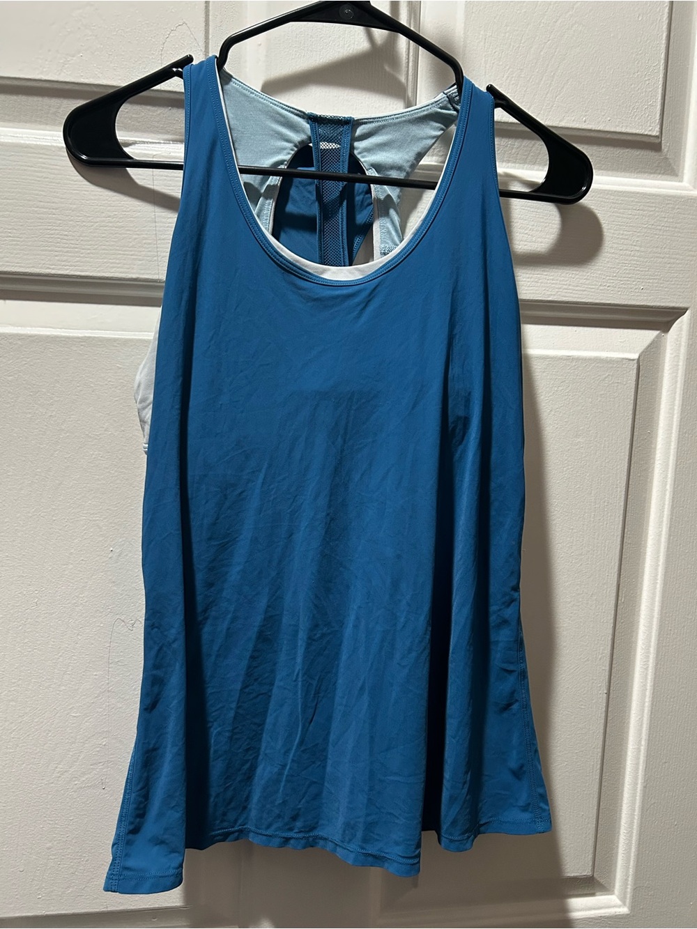 Lululemon Cross Conditioning 2-in-1 Racerback Tank in Carbon Blue/Blue Haze